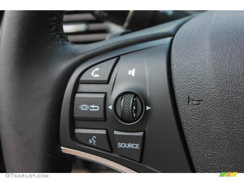 2020 Acura MDX Technology Ebony Steering Wheel Photo #134628755