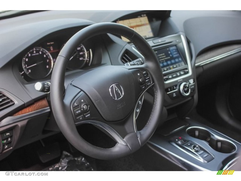 2020 Acura MDX Technology Ebony Steering Wheel Photo #134628881