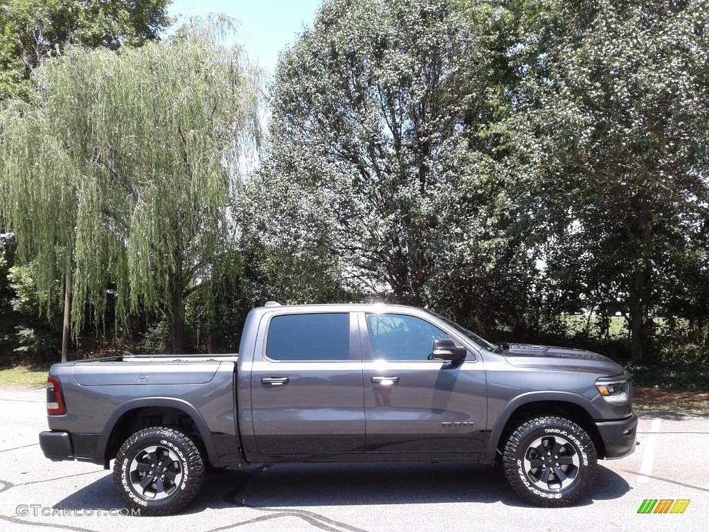 2019 1500 Rebel Crew Cab 4x4 - Granite Crystal Metallic / Black/Red photo #5