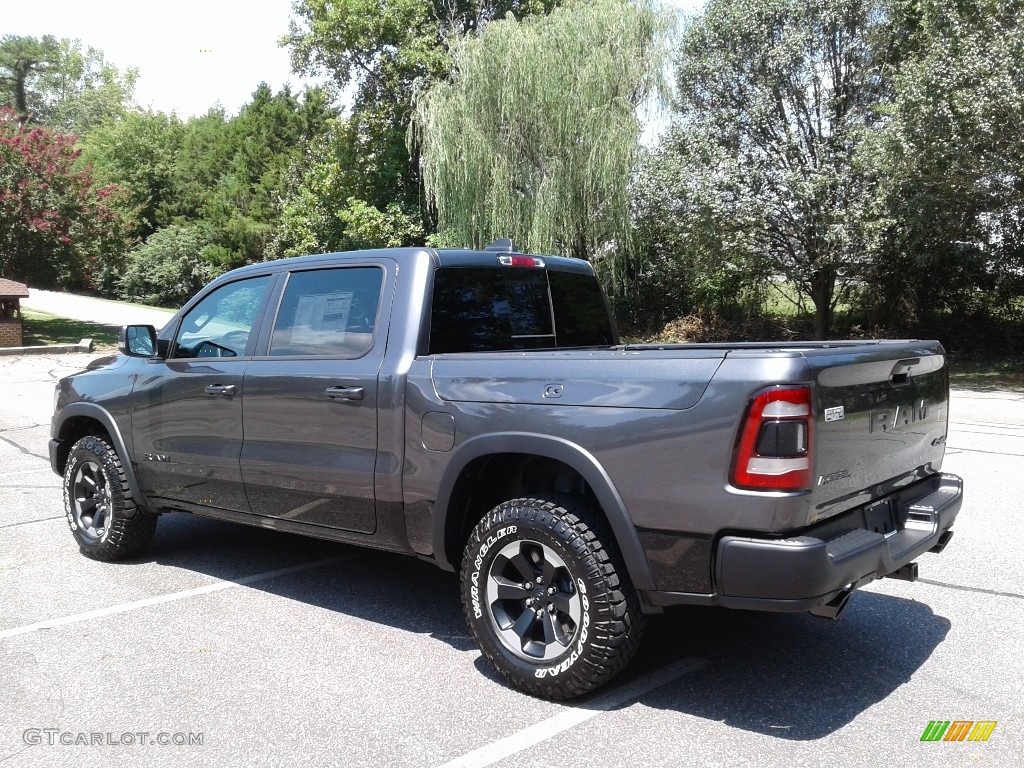 2019 1500 Rebel Crew Cab 4x4 - Granite Crystal Metallic / Black/Red photo #8