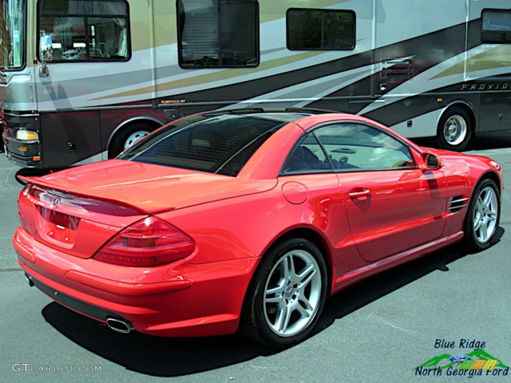 2003 SL 500 Roadster - Firemist Red Metallic / Ash photo #26