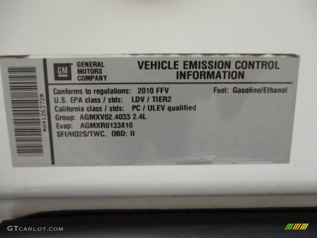 2010 G6 Sedan - Summit White / Ebony photo #73
