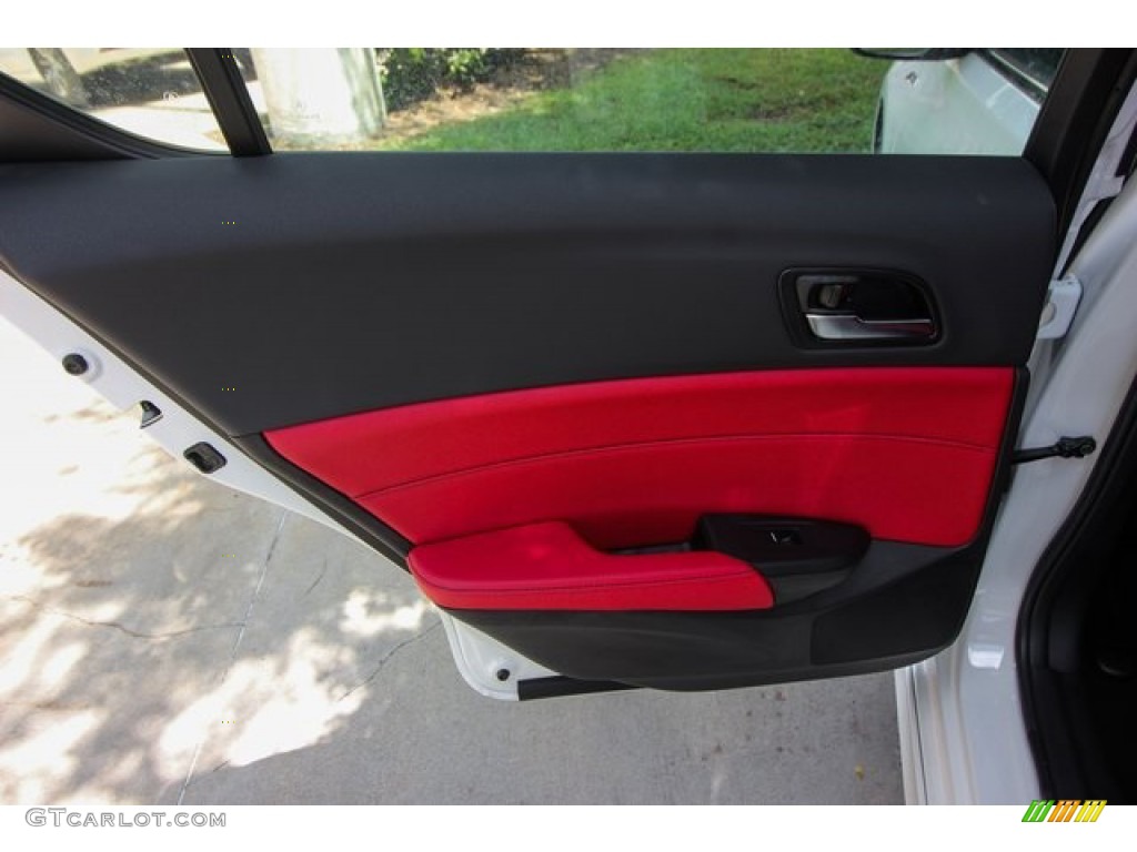2019 Acura ILX A-Spec Red Door Panel Photo #134640728