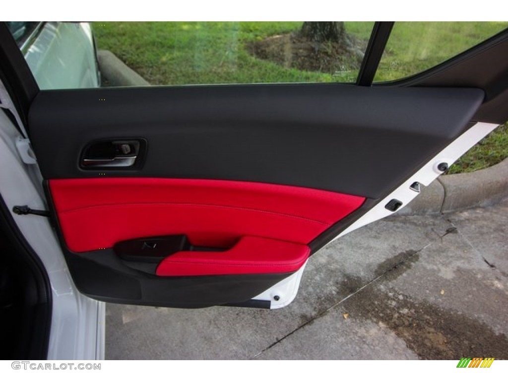 2019 Acura ILX A-Spec Red Door Panel Photo #134640737