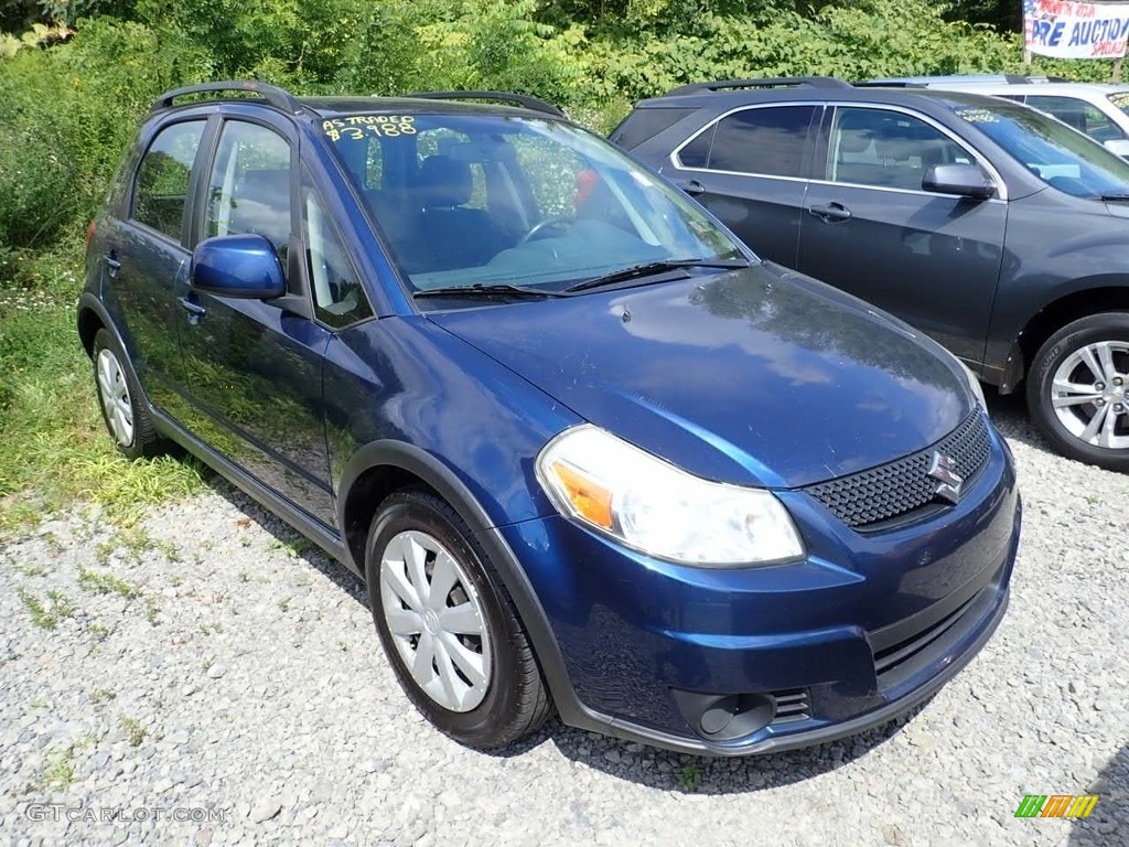 2010 SX4 Crossover AWD - Deep Sea Blue Metallic / Black photo #5