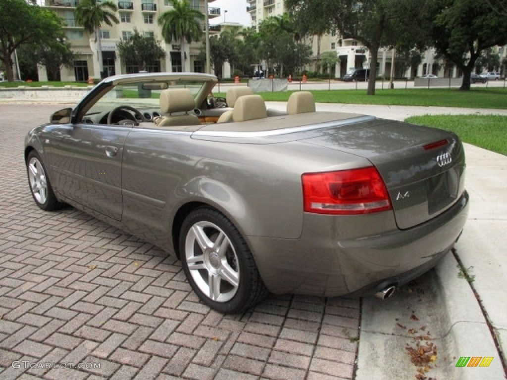 2008 A4 2.0T Cabriolet - Alpaka Beige Metallic / Beige photo #13