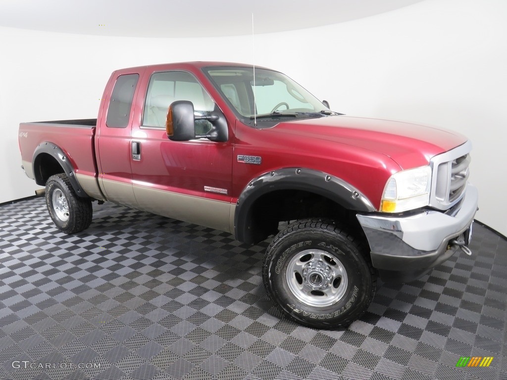 2004 F350 Super Duty Lariat SuperCab 4x4 - Black / Black photo #2