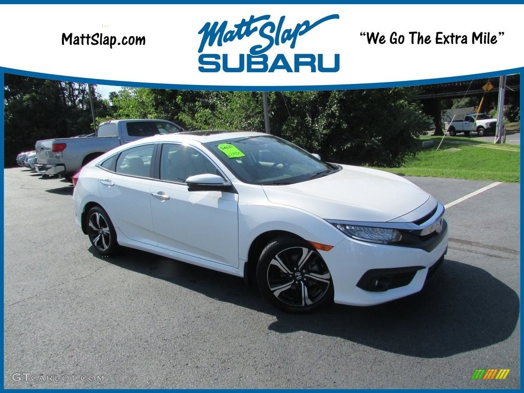 2017 Civic Touring Sedan - White Orchid Pearl / Ivory photo #1