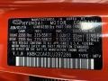  2020 Kona SEL AWD Sunset Orange Color Code TA9
