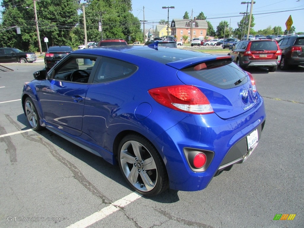 2014 Veloster Turbo - Marathon Blue / Black/Red photo #8