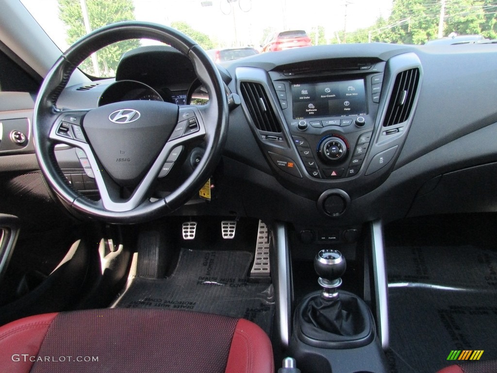 2014 Veloster Turbo - Marathon Blue / Black/Red photo #10