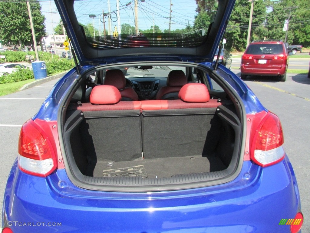 2014 Veloster Turbo - Marathon Blue / Black/Red photo #20