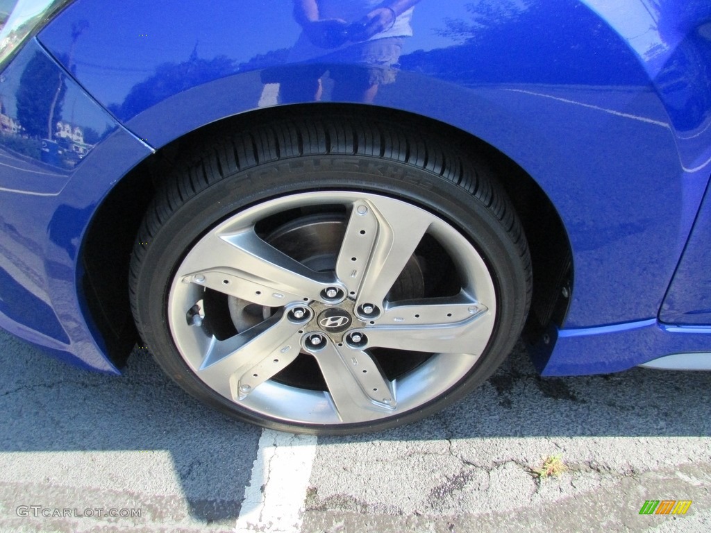 2014 Veloster Turbo - Marathon Blue / Black/Red photo #21