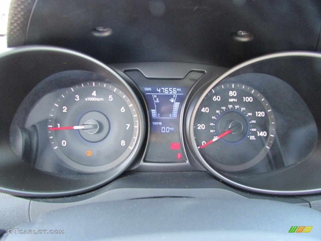 2014 Veloster Turbo - Marathon Blue / Black/Red photo #26