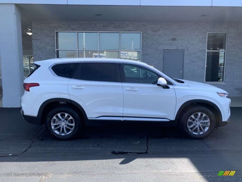 Quartz White 2020 Hyundai Santa Fe SE AWD Exterior Photo #134650196