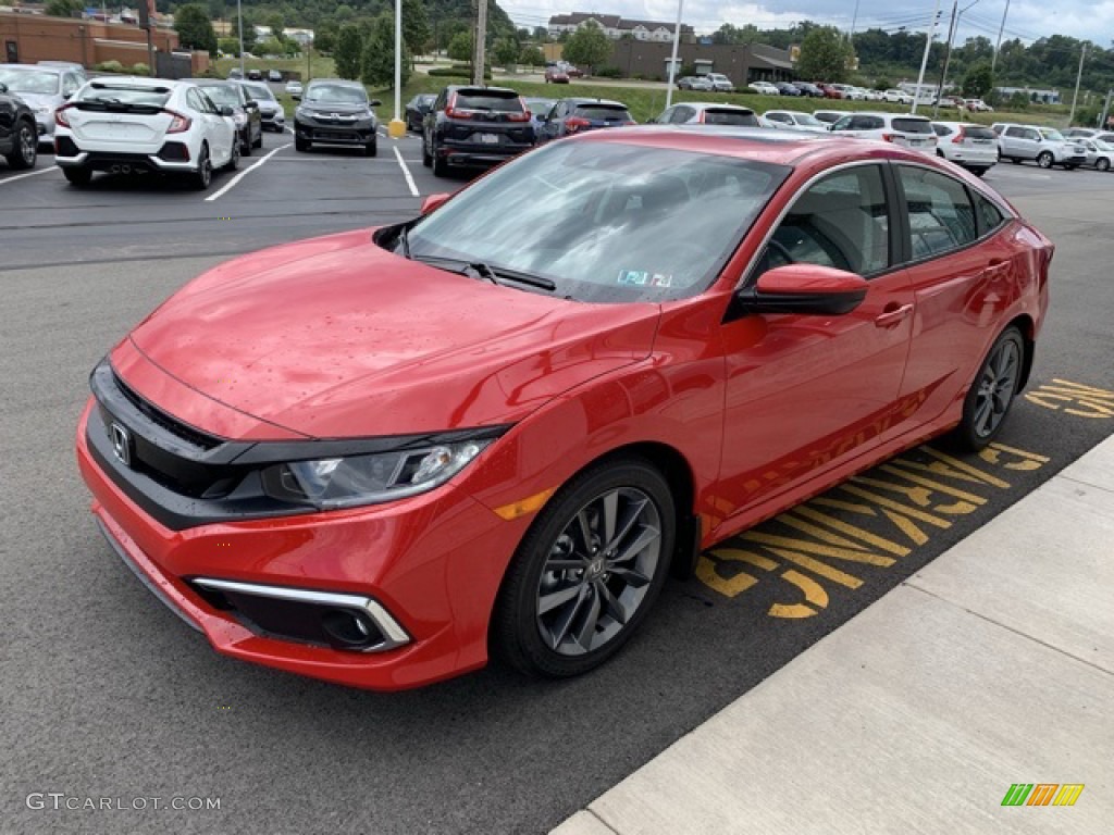 2019 Civic EX Sedan - Rallye Red / Black photo #4