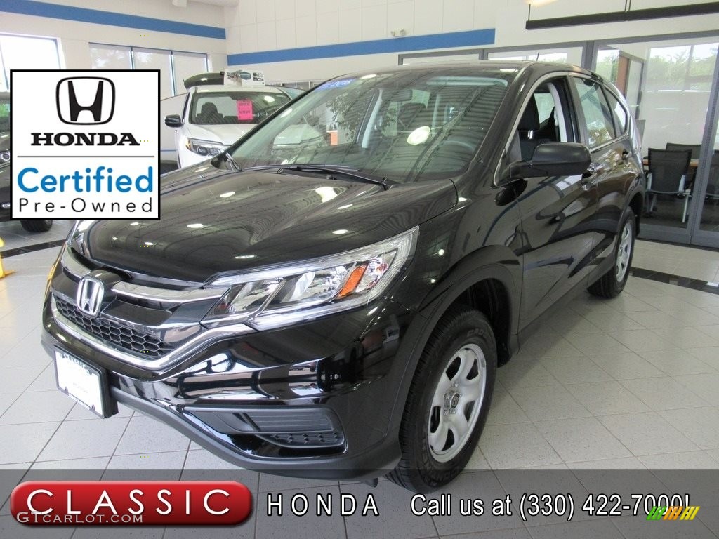 2016 CR-V LX AWD - Crystal Black Pearl / Black photo #1