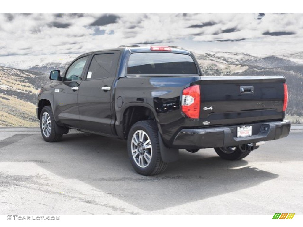 2019 Tundra Platinum CrewMax 4x4 - Midnight Black Metallic / Black photo #3