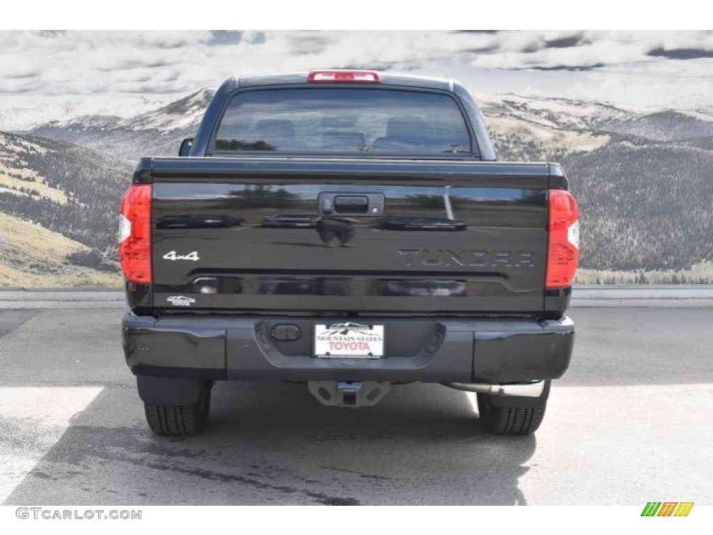 2019 Tundra Platinum CrewMax 4x4 - Midnight Black Metallic / Black photo #4