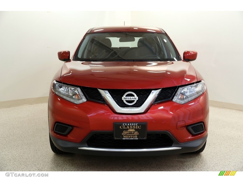 2016 Rogue S AWD - Cayenne Red / Charcoal photo #2