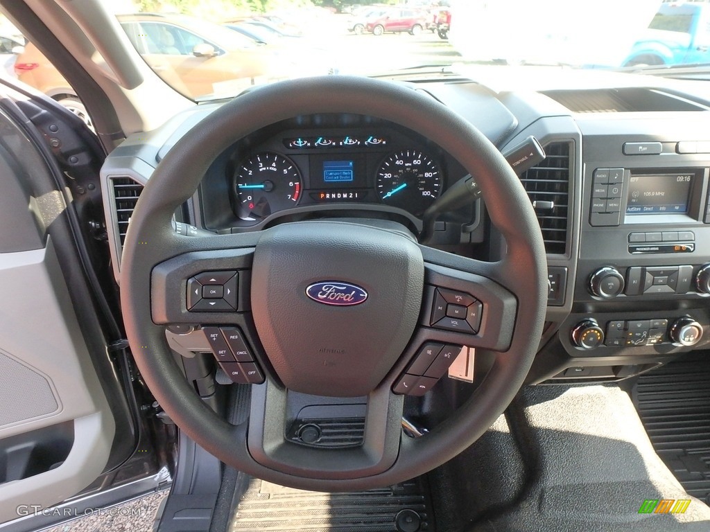 2019 Ford F350 Super Duty XL SuperCab 4x4 Earth Gray Steering Wheel Photo #134663252