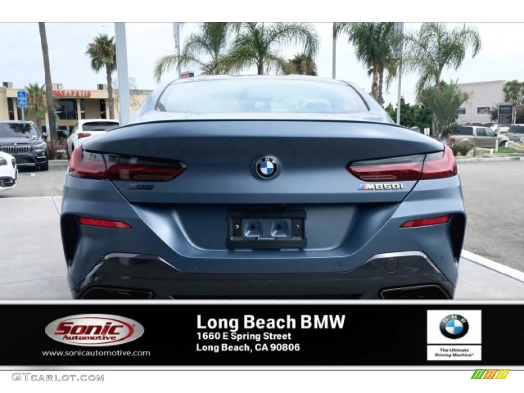 2019 8 Series 850i xDrive Coupe - Frozen Barcelona Blue Metallic / Ivory White/Night Blue photo #3