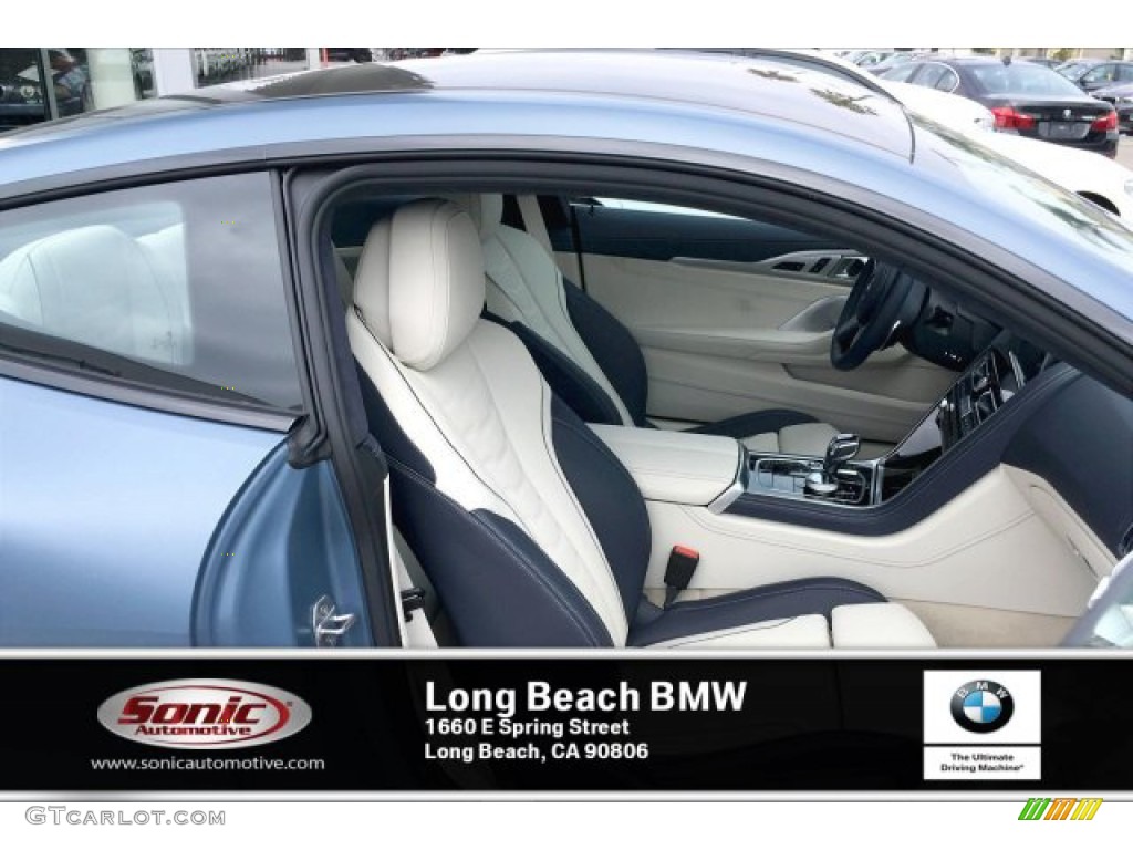 Ivory White/Night Blue Interior 2019 BMW 8 Series 850i xDrive Coupe Photo #134663651