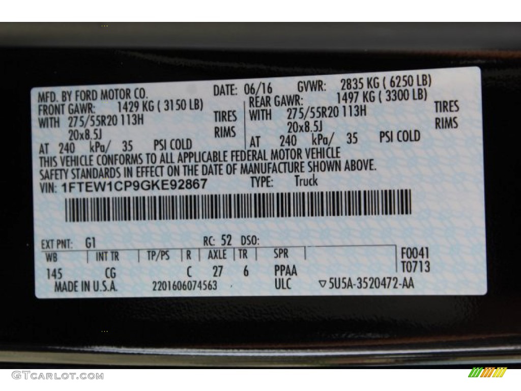 2016 F150 XL SuperCrew - Shadow Black / Medium Earth Gray photo #27