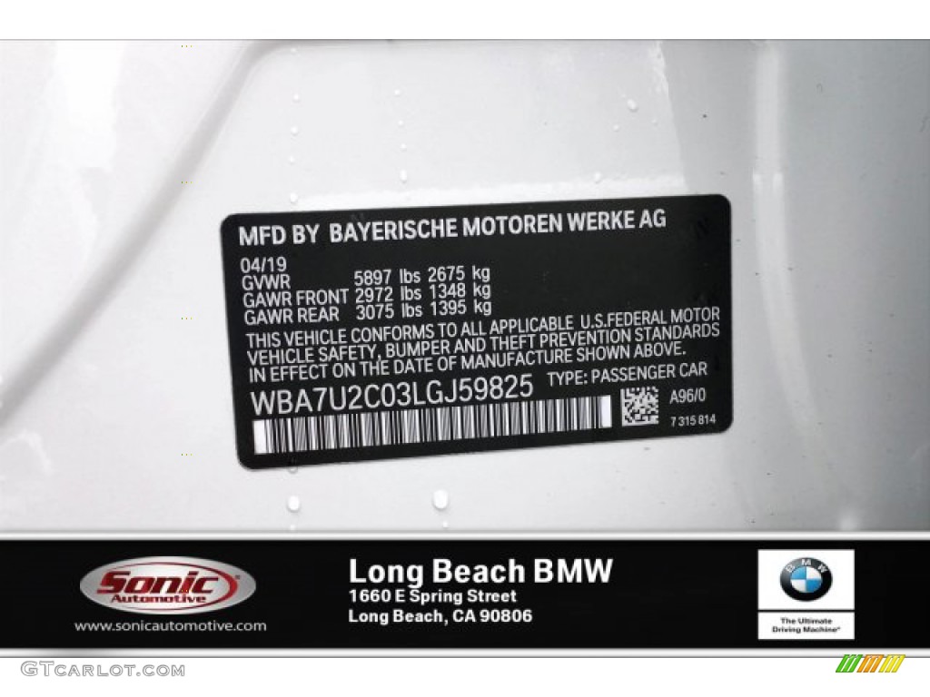 2020 7 Series 750i xDrive Sedan - Mineral White Metallic / Black photo #11