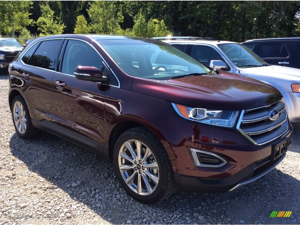 2017 Edge Titanium AWD - Burgundy Velvet Metallic / Ebony photo #1