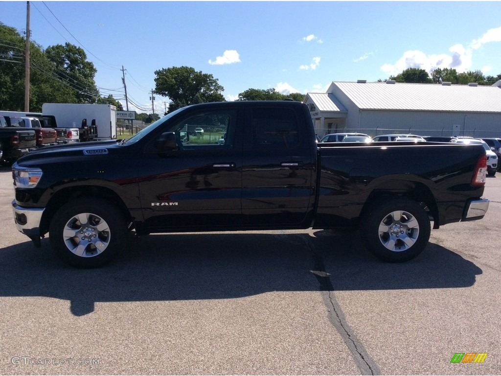 2019 1500 Big Horn Quad Cab 4x4 - Diamond Black Crystal Pearl / Black/Diesel Gray photo #6