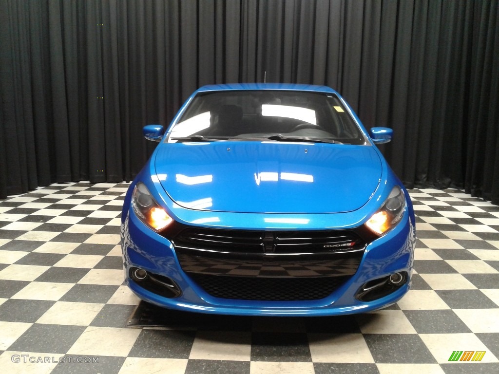 2015 Dart SXT - Laser Blue Pearl / Black/Light Tungsten Accent Stitching photo #3