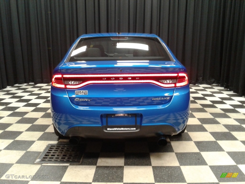 2015 Dart SXT - Laser Blue Pearl / Black/Light Tungsten Accent Stitching photo #7