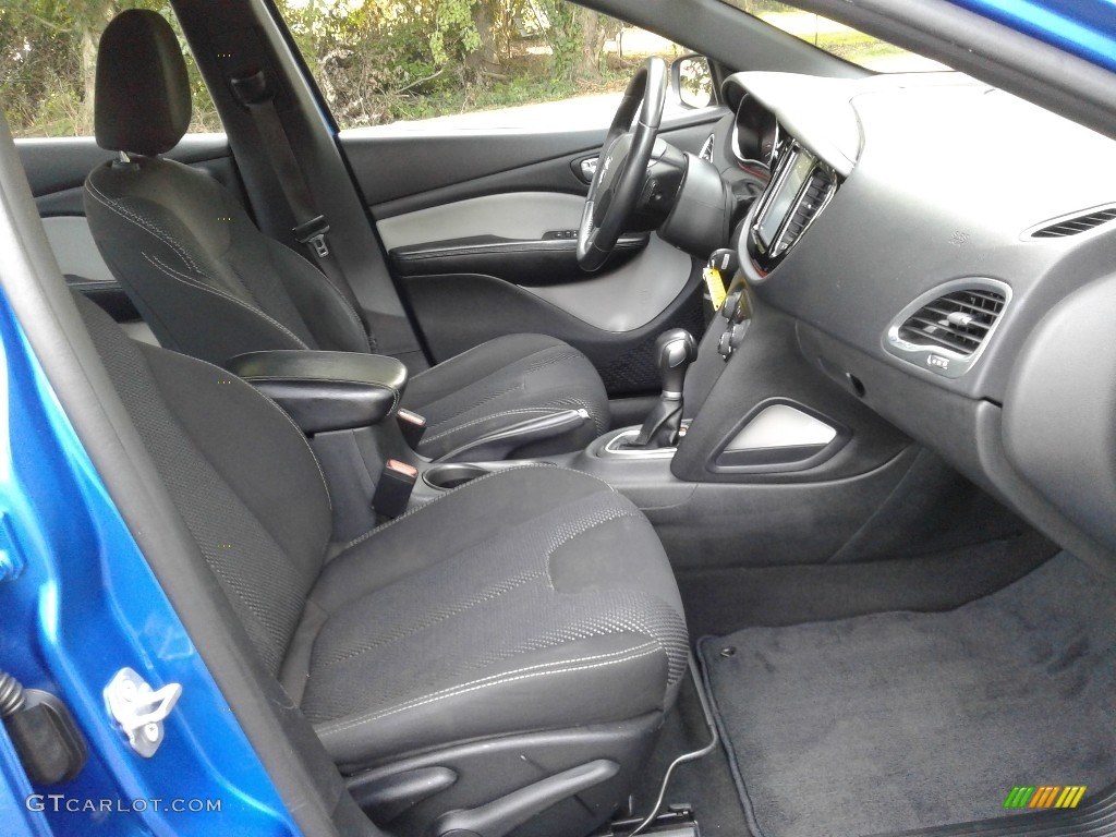 2015 Dart SXT - Laser Blue Pearl / Black/Light Tungsten Accent Stitching photo #14