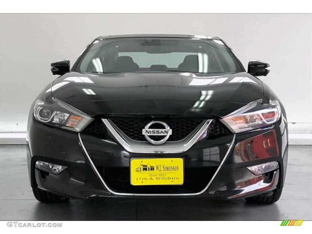 2016 Maxima Platinum - Super Black / Charcoal photo #2