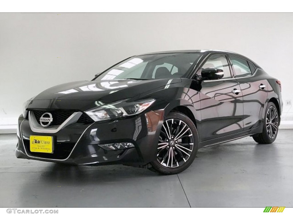 2016 Maxima Platinum - Super Black / Charcoal photo #12