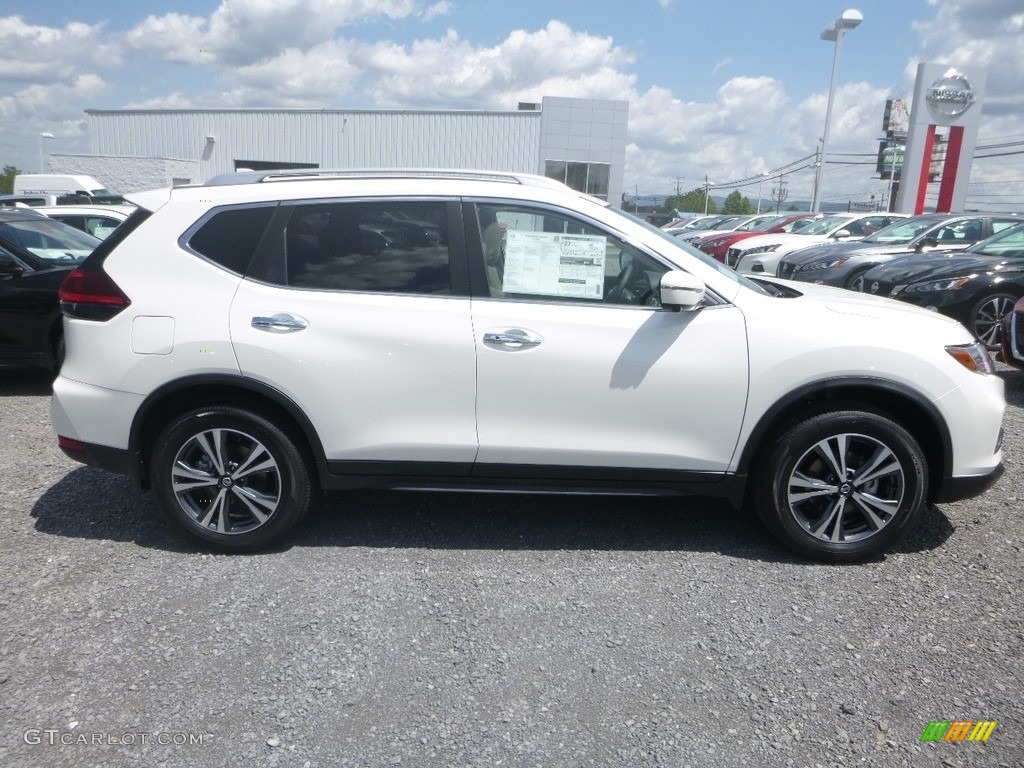 Pearl White 2019 Nissan Rogue SV AWD Exterior Photo #134678034