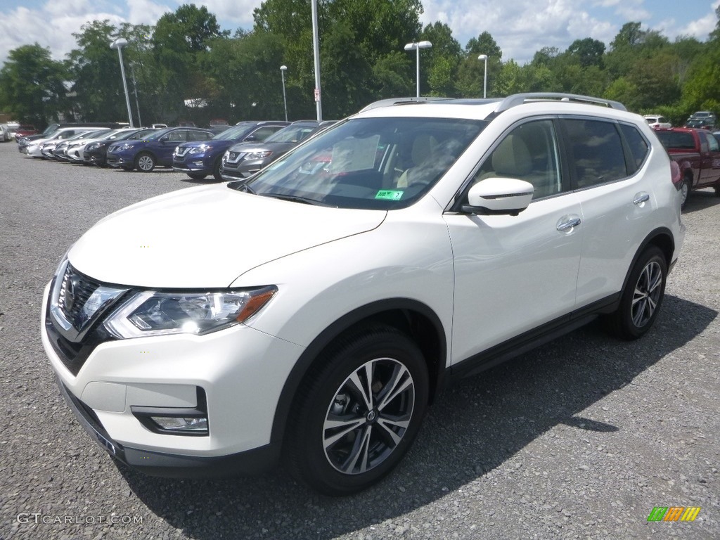 Pearl White 2019 Nissan Rogue SV AWD Exterior Photo #134678126