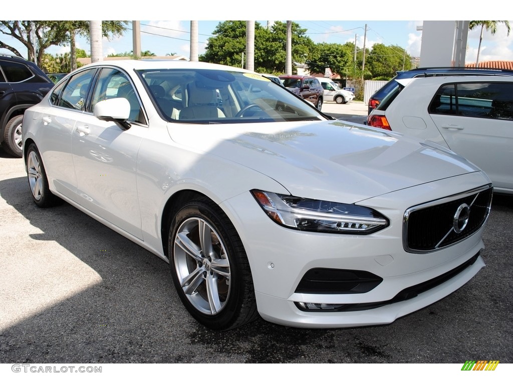 Crystal White Pearl Metallic 2017 Volvo S90 T5 Exterior Photo #134678306