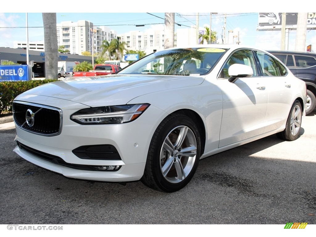 Crystal White Pearl Metallic 2017 Volvo S90 T5 Exterior Photo #134678363