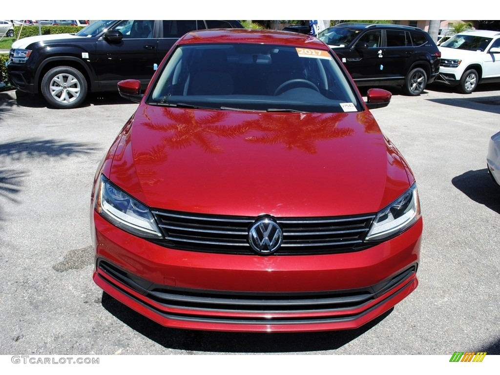 2017 Jetta S - Cardinal Red Metallic / Black/Palladium Gray photo #3
