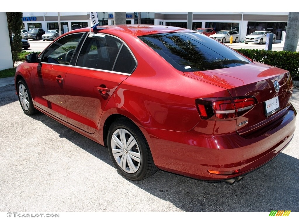 2017 Jetta S - Cardinal Red Metallic / Black/Palladium Gray photo #6