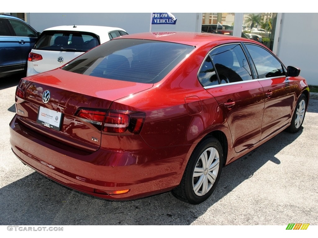 2017 Jetta S - Cardinal Red Metallic / Black/Palladium Gray photo #9
