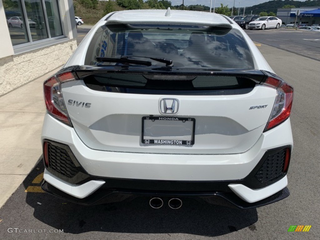 2019 Civic Sport Hatchback - White Orchid Pearl / Black photo #6