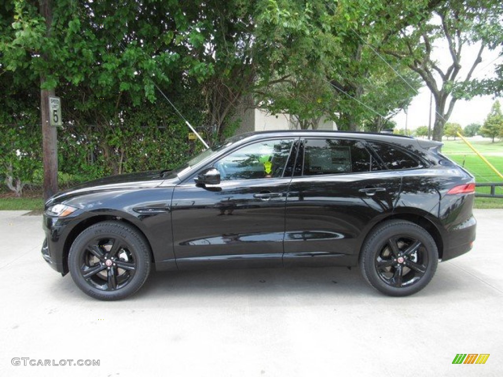 Santorini Black Metallic 2020 Jaguar F-PACE 25t Checkered Flag Edition Exterior Photo #134688657