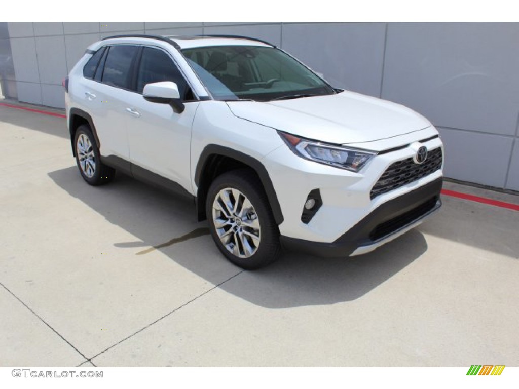 2019 RAV4 Limited - Blizzard White Pearl / Black photo #2