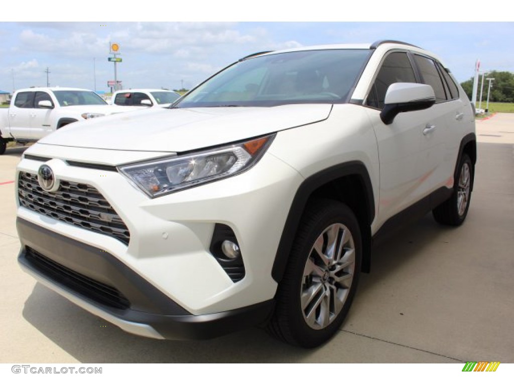 2019 RAV4 Limited - Blizzard White Pearl / Black photo #4