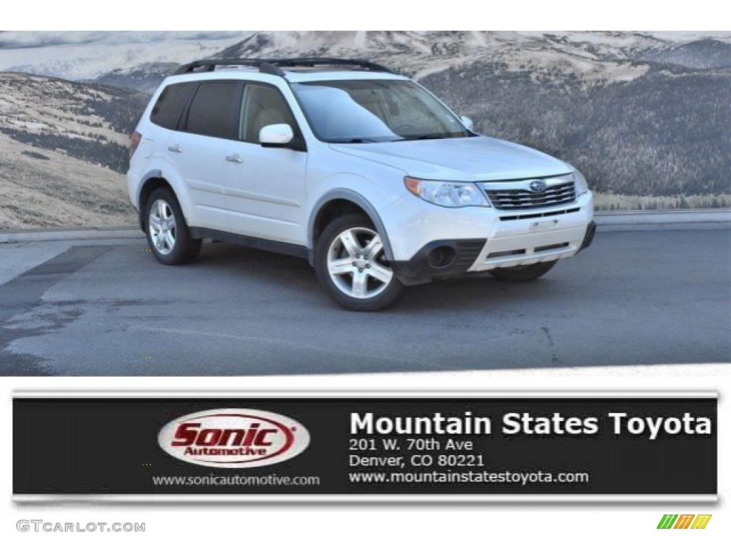 2009 Forester 2.5 X Premium - Satin White Pearl / Platinum photo #1