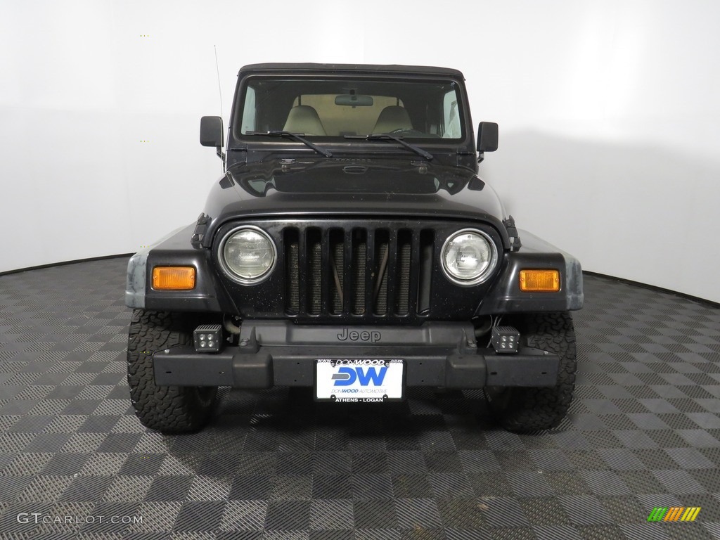 2002 Wrangler Sport 4x4 - Black / Camel Beige photo #4