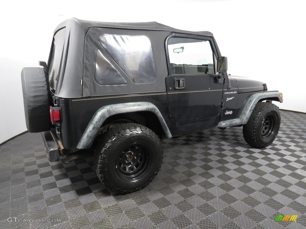 2002 Wrangler Sport 4x4 - Black / Camel Beige photo #14